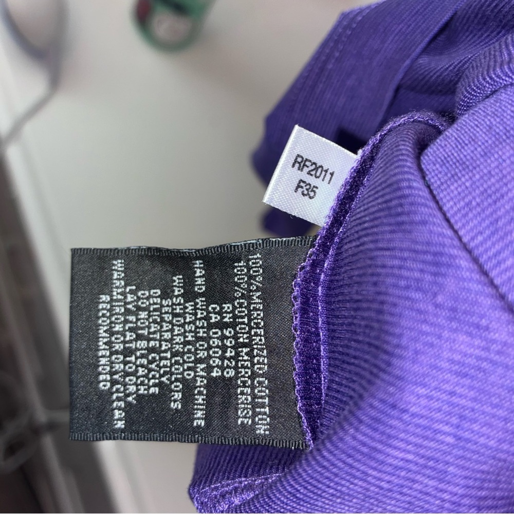 Bugatchi Men's Purple and Gray 1/4 Zip Golf Polo NWT - Picture 5 of 9